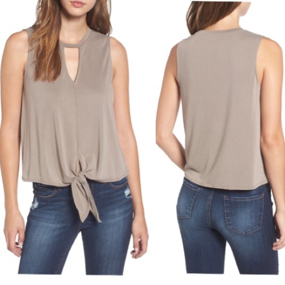 Leith Keyhole Tie Front Tank